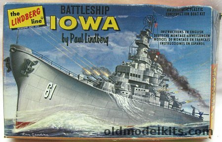 Lindberg 1/1560 USS Iowa Battleship, 737-39 plastic model kit